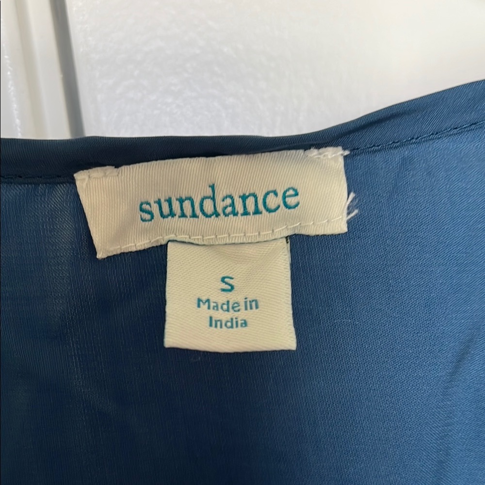 Sundance Embroidered Teal Top - Picture 3 of 5